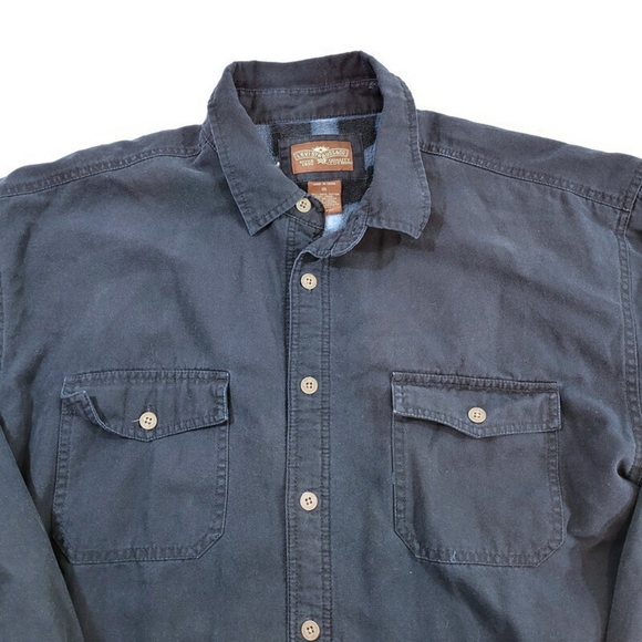 Levis Strauss Size XXL Blue Fleece Lined Button Down Shirt - Picture 2 of 9